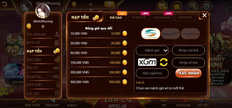 Cổng game Sanclub triển khai nhiều phương thức để hội viên tiện giao dịch