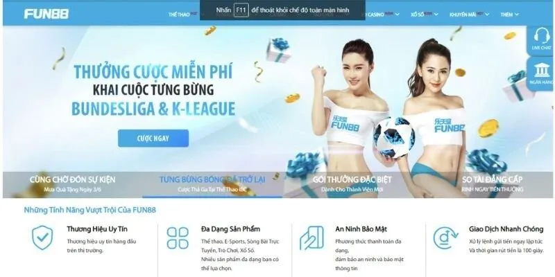 Nhà cái Fun88 - Nền tảng cá cược Casino uy tín nhất